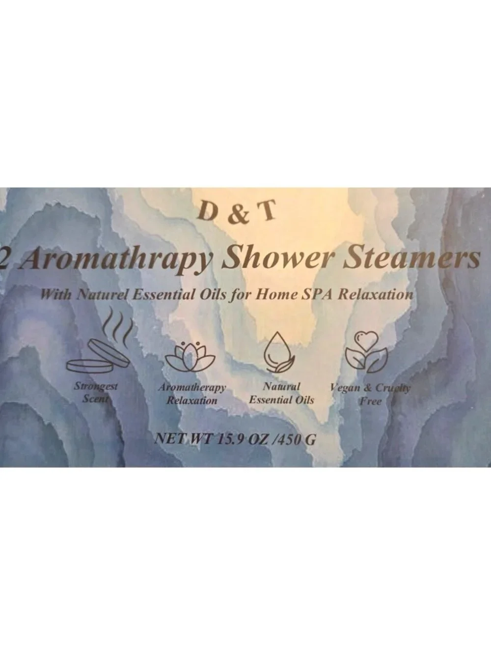 D&T 12pc Aromatherapy Shower Steamers Natural Essential Oils Home Spa Relaxation